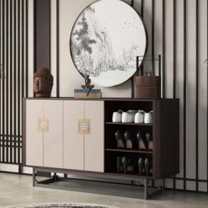 新中式鞋柜3D模型下载